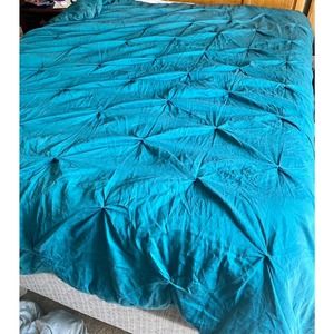 Pinched Pleat Comforter Set (Full/Queen) 3pc - Threshold™ - Teal